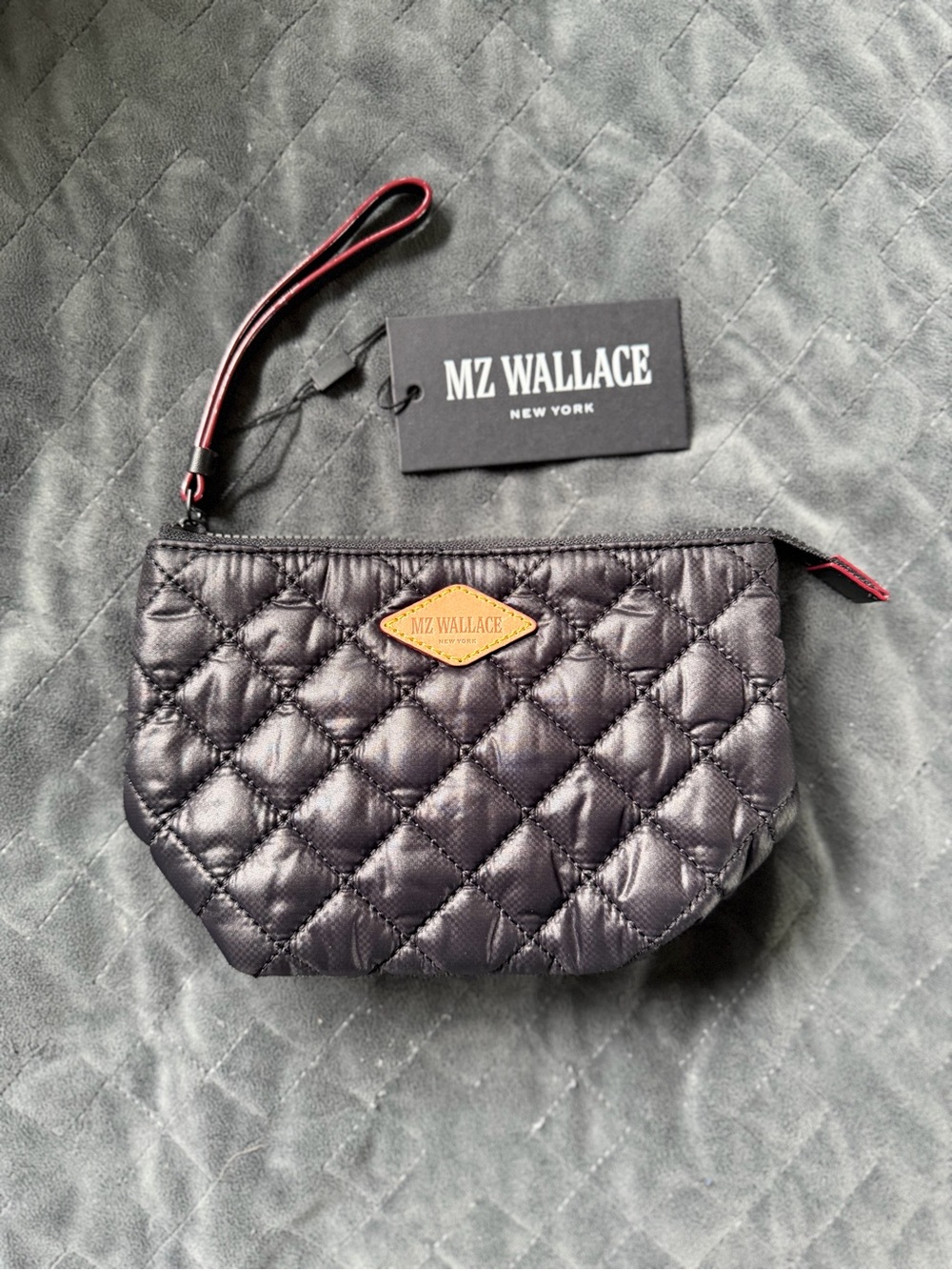 MZ Wallace Black Quilted Metro Wristlet